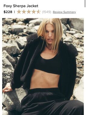 ALO Yoga Black Sherpa Teddy Jacket